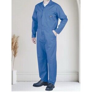 Dickies TALL Men’s Size M Long Sleeve Work Coverall Light Blue